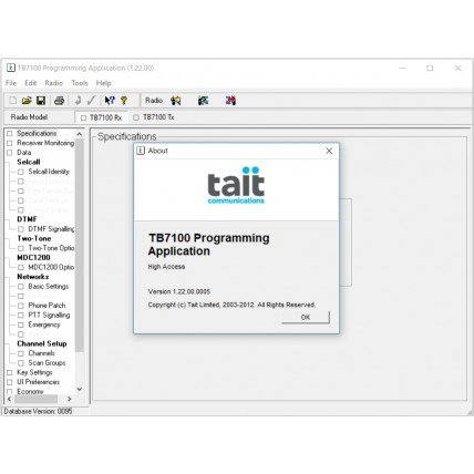 TAIT TB7100 v1.22 Programming Software