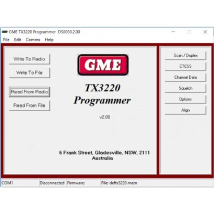 GME TX3220 v2.00 Dealer Programming Software